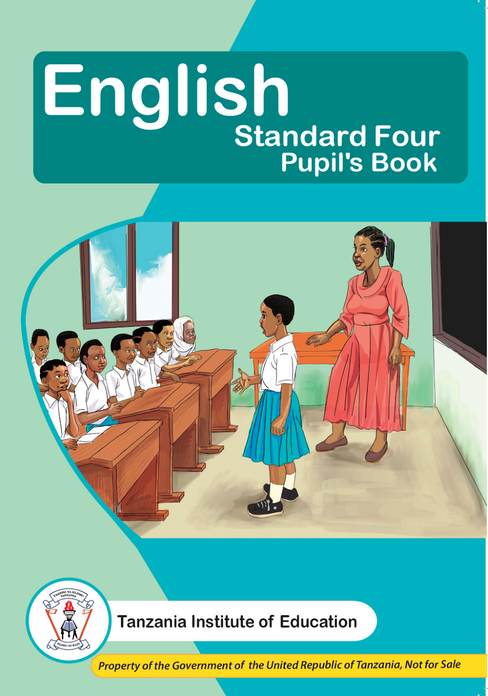 Official English Standard Four Textbook Cover By Tie Tanzania