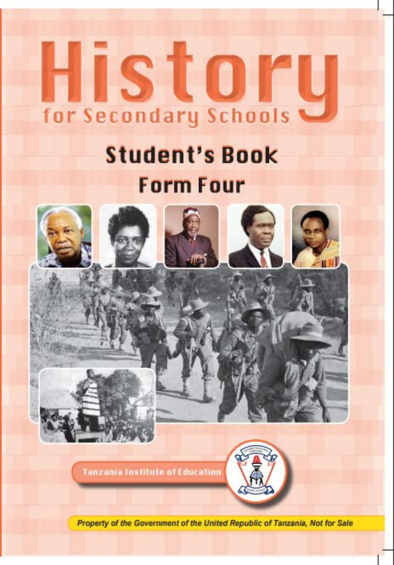 Form Four History Student Textbook Tie Book New Syllabus For Tanzanian Ordinary Level Secondary Schools